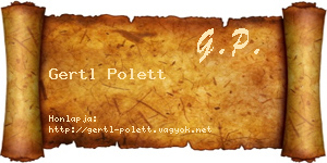 Gertl Polett névjegykártya